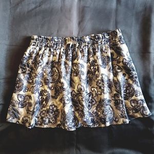 Layered Floral Print Skirt